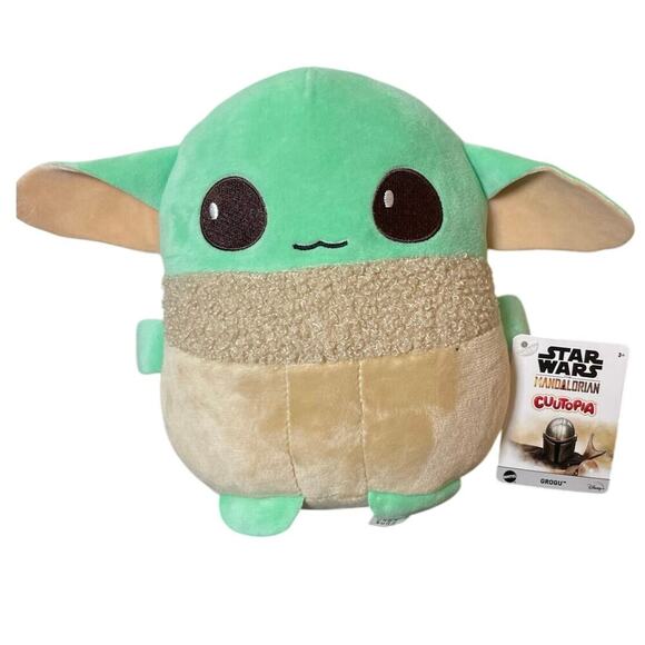 MATTEL  STAR WARS GROGU BABY YODA PLUSHIE 8’ CUUTOPIA MANDALORIAN COLLECTIBLE - Picture 7 of 9